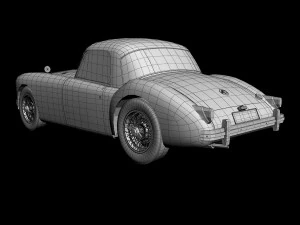 mg mga coupe 3D Model