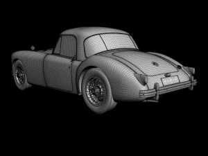 mg mga coupe 3D Model