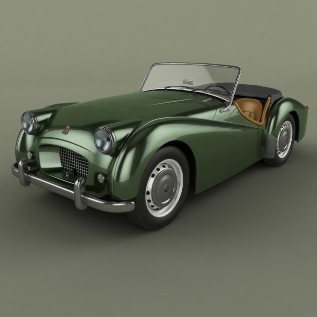 triumph tr2 3D 모델 .c4d .max .obj .3ds .fbx .stl .blend