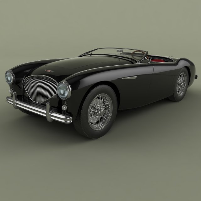 austin-healey 100-4 Model 3D .c4d .max .obj .3ds .fbx .stl .blend 