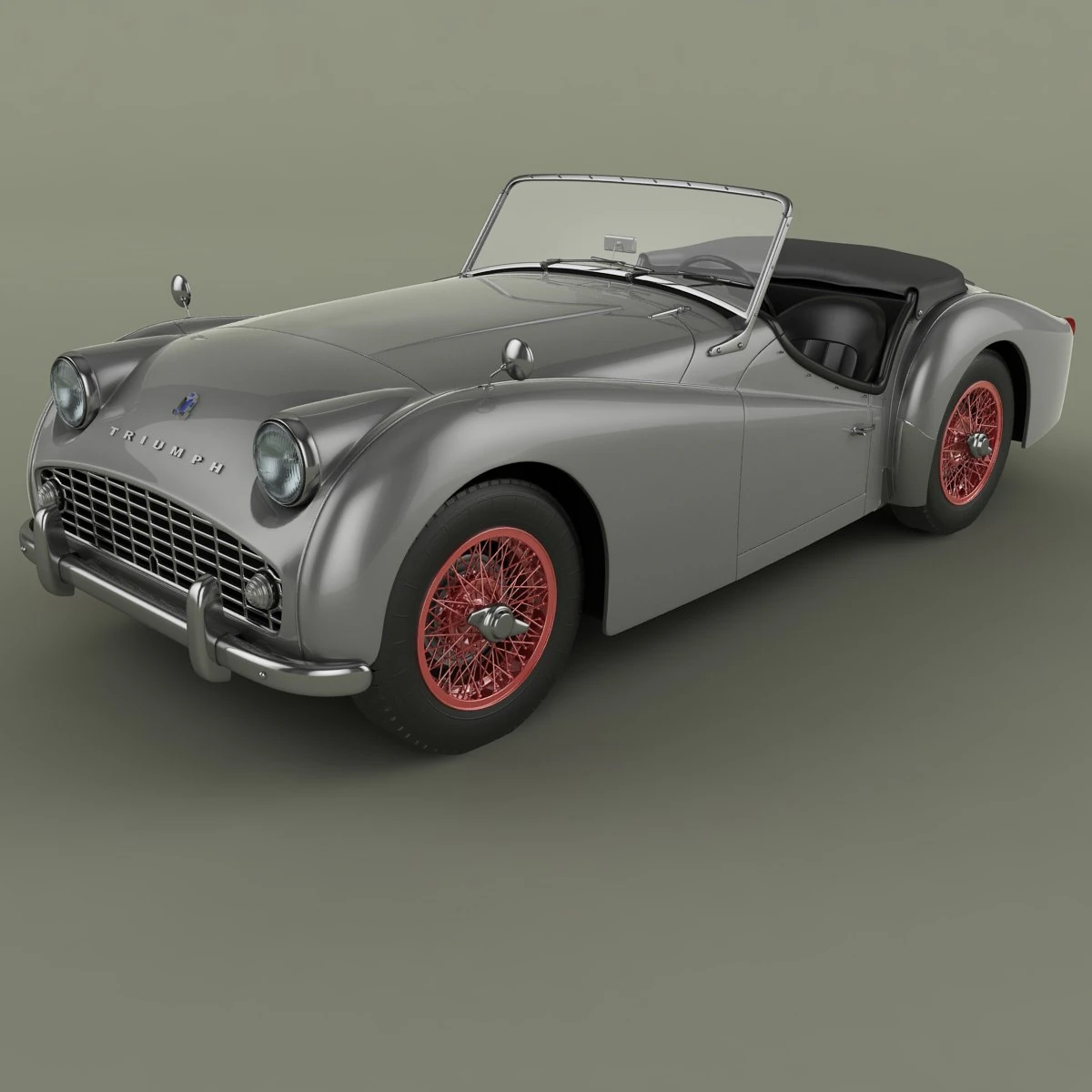 triumph tr3 3D Model .c4d .max .obj .3ds .fbx .stl .blend