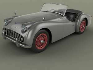 triumph tr3 3D-Modell