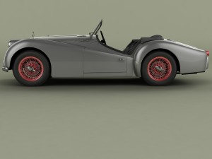 triumph tr3 Modello 3D