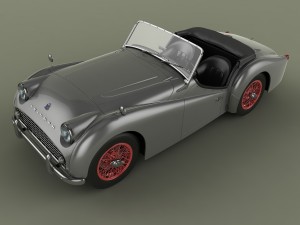 triumph tr3 Modello 3D