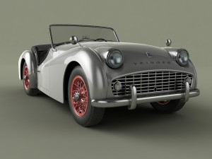 triumph tr3 Modello 3D
