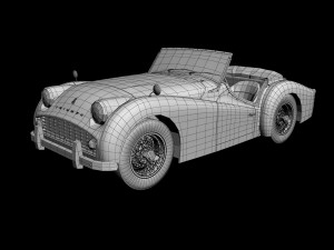 triumph tr3 Modello 3D