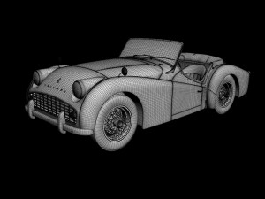 triumph tr3 Modello 3D