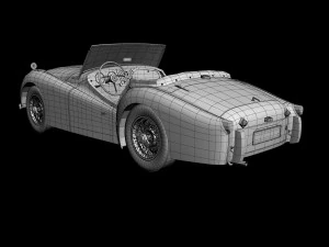 triumph tr3 3D Model