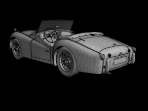 triumph tr3 Modello 3D