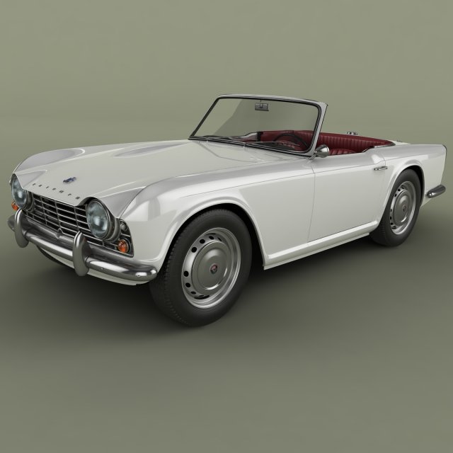 triumph tr4 Model 3D .c4d .max .obj .3ds .fbx .stl .blend 