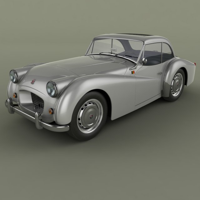triumph tr2 francorchamps coupe Modelo 3D .c4d .max .obj .3ds .fbx .stl .blend 