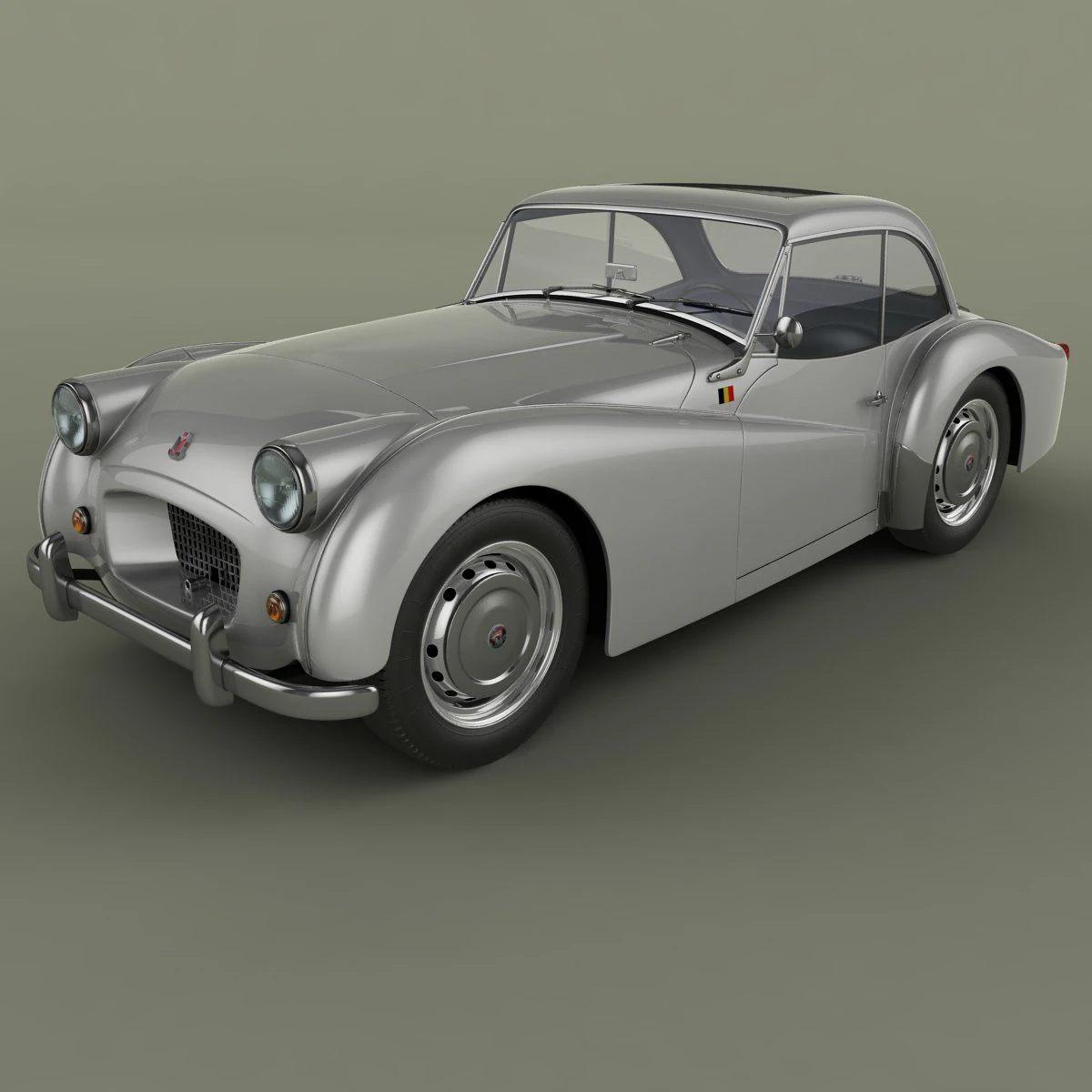 triumph tr2 francorchamps coupe 3D Model .c4d .max .obj .3ds .fbx .stl .blend 