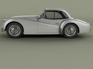 triumph tr2 francorchamps coupe Modelo 3D