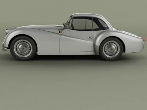 triumph tr2 francorchamps coupe 3D Model