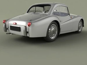 triumph tr2 francorchamps coupe 3D Model