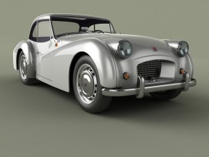 triumph tr2 francorchamps coupe Modelo 3D