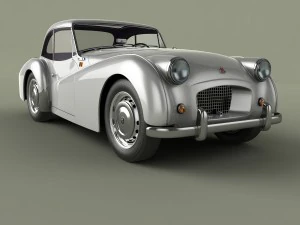 triumph tr2 francorchamps coupe 3D Model