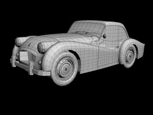 triumph tr2 francorchamps coupe 3D Model