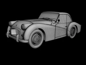 triumph tr2 francorchamps coupe 3D Model