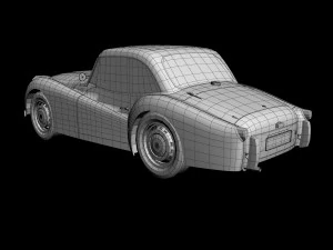 triumph tr2 francorchamps coupe 3D Model
