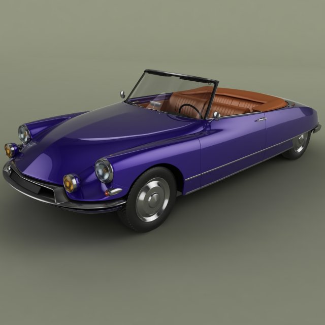 citroen ds 19 cabriolet 3D 模型 .c4d .max .obj .3ds .fbx .stl .blend 