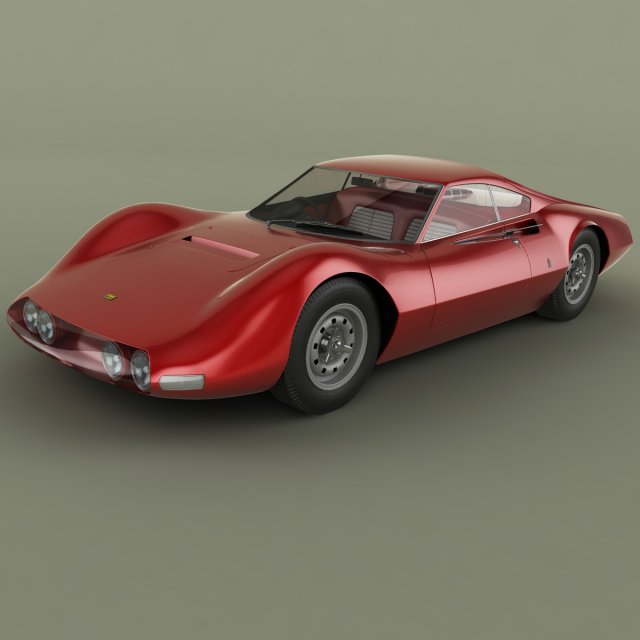 ferrari 206 p dino pininfarina berlinetta speciale 3Dモデル .c4d .max .obj .3ds .fbx .stl .blend