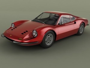 dino ferrari 206 gt 3D Model