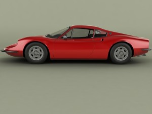 dino ferrari 206 gt 3D मॉडल