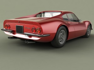 dino ferrari 206 gt 3D मॉडल