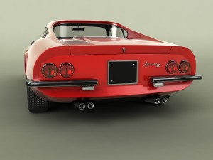 dino ferrari 206 gt 3D मॉडल