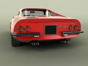 dino ferrari 206 gt 3D Model