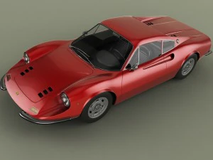 dino ferrari 206 gt 3D Model