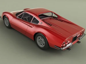 dino ferrari 206 gt 3D Model