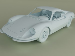 dino ferrari 206 gt 3D मॉडल