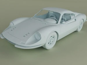 dino ferrari 206 gt 3D Model