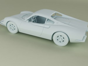 dino ferrari 206 gt 3D मॉडल