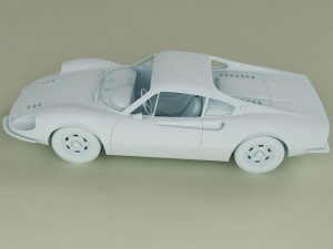 dino ferrari 206 gt 3D मॉडल