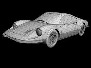 dino ferrari 206 gt 3D मॉडल