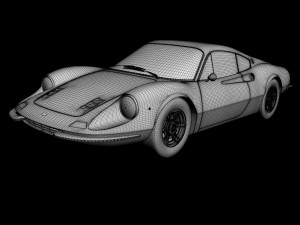 dino ferrari 206 gt 3D मॉडल