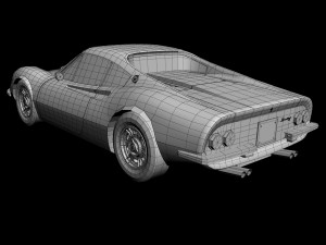 dino ferrari 206 gt 3D मॉडल