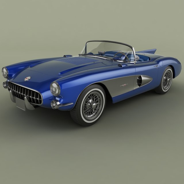 chevrolet corvette sr2 3D Model .c4d .max .obj .3ds .fbx .stl .blend 