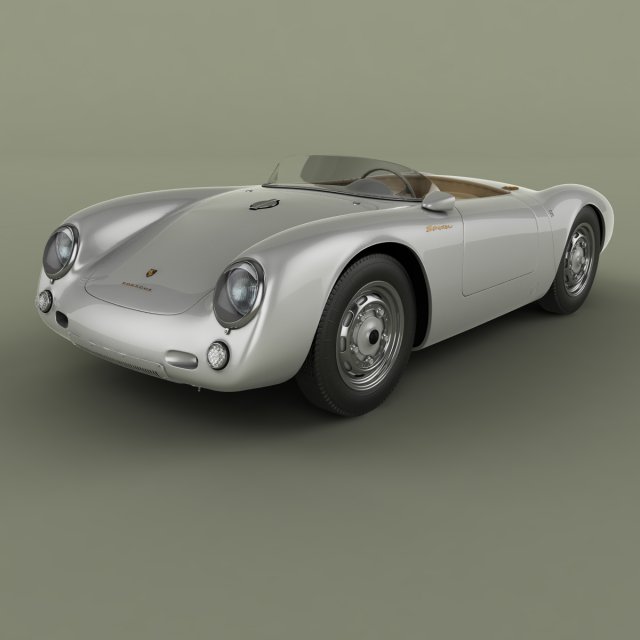 porsche 550 spyder Modelo 3D .c4d .max .obj .3ds .fbx .stl .blend 