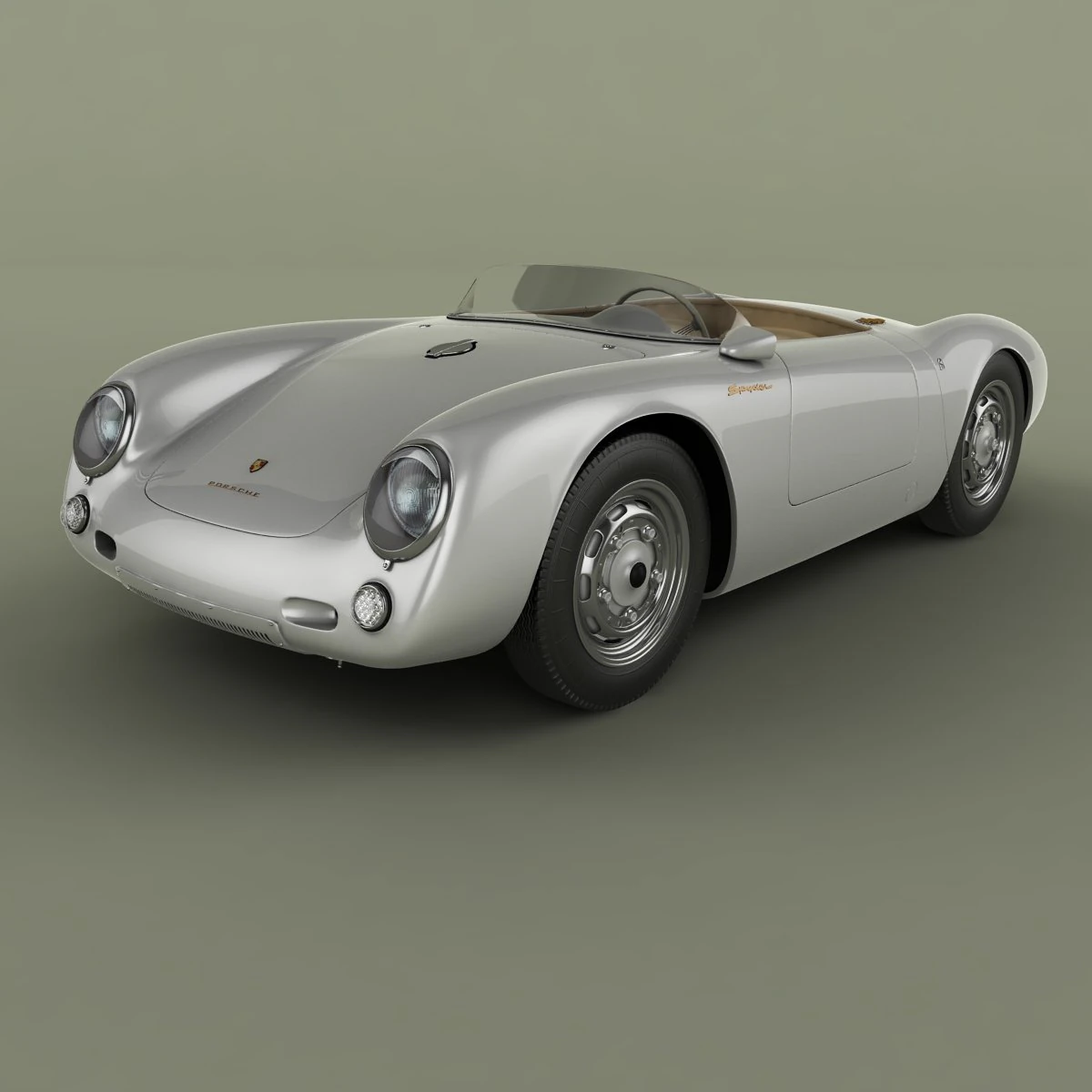 porsche 550 spyder 3D Model .c4d .max .obj .3ds .fbx .stl .blend 
