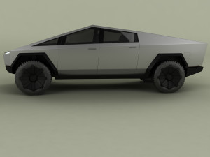 tesla cybertruck 3D मॉडल