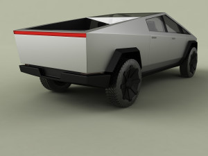 tesla cybertruck 3D मॉडल