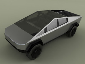 tesla cybertruck 3D मॉडल