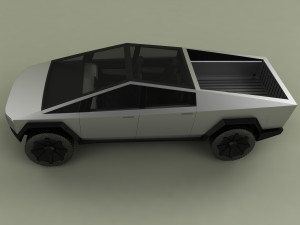 tesla cybertruck 3D मॉडल