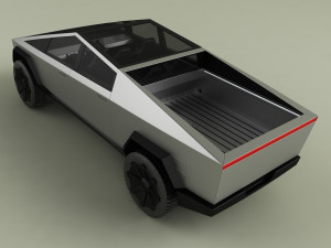 tesla cybertruck 3D मॉडल