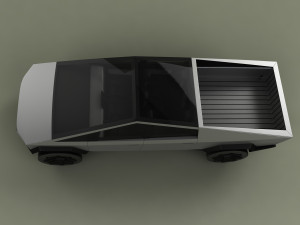 tesla cybertruck 3D मॉडल