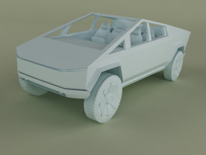 tesla cybertruck 3D मॉडल